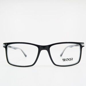 Becker HD3026 C3 54mm. Black Rectangle Fashion Italian Style Eyeglasses.